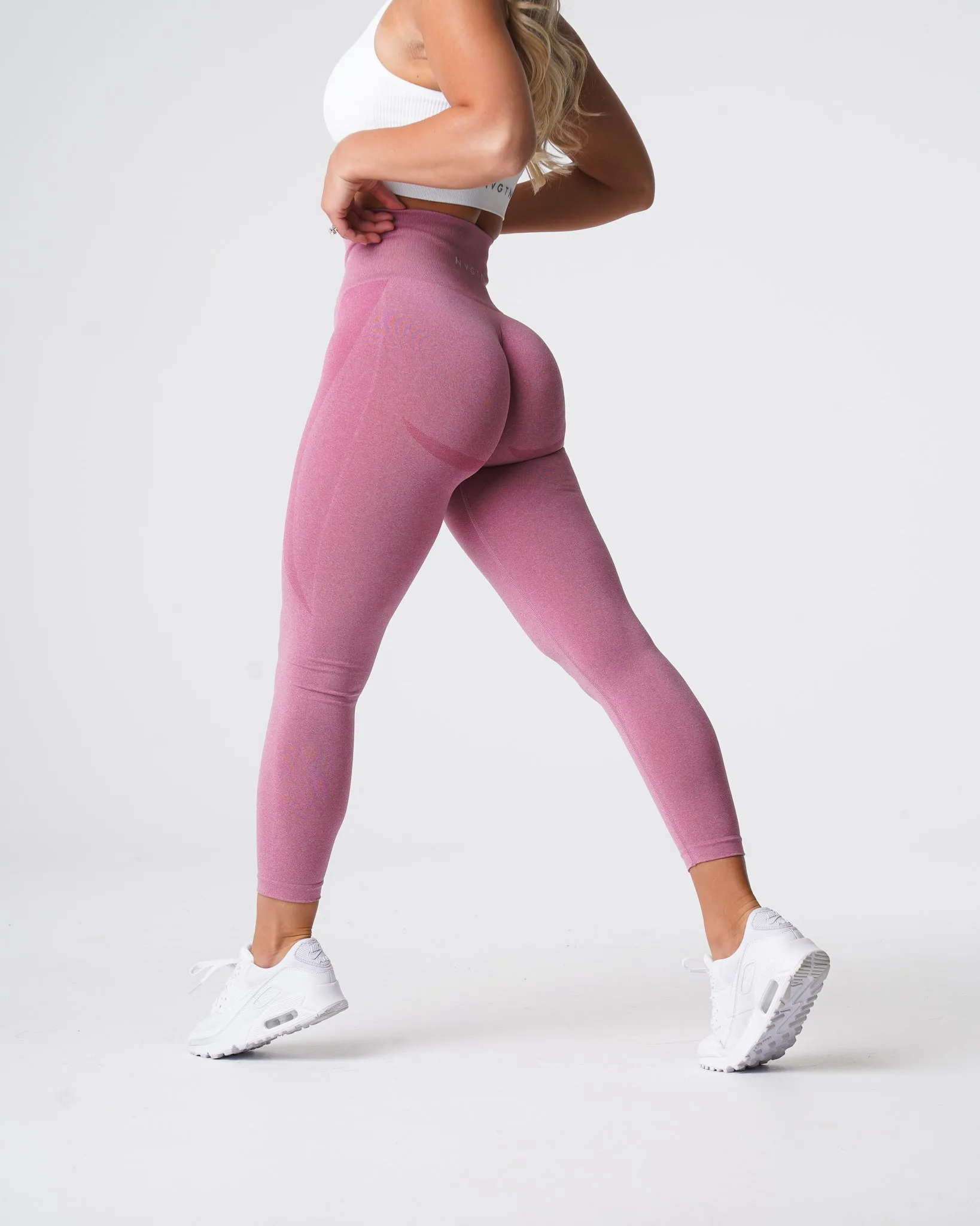 Pastel Pink Contour Seamless Leggings