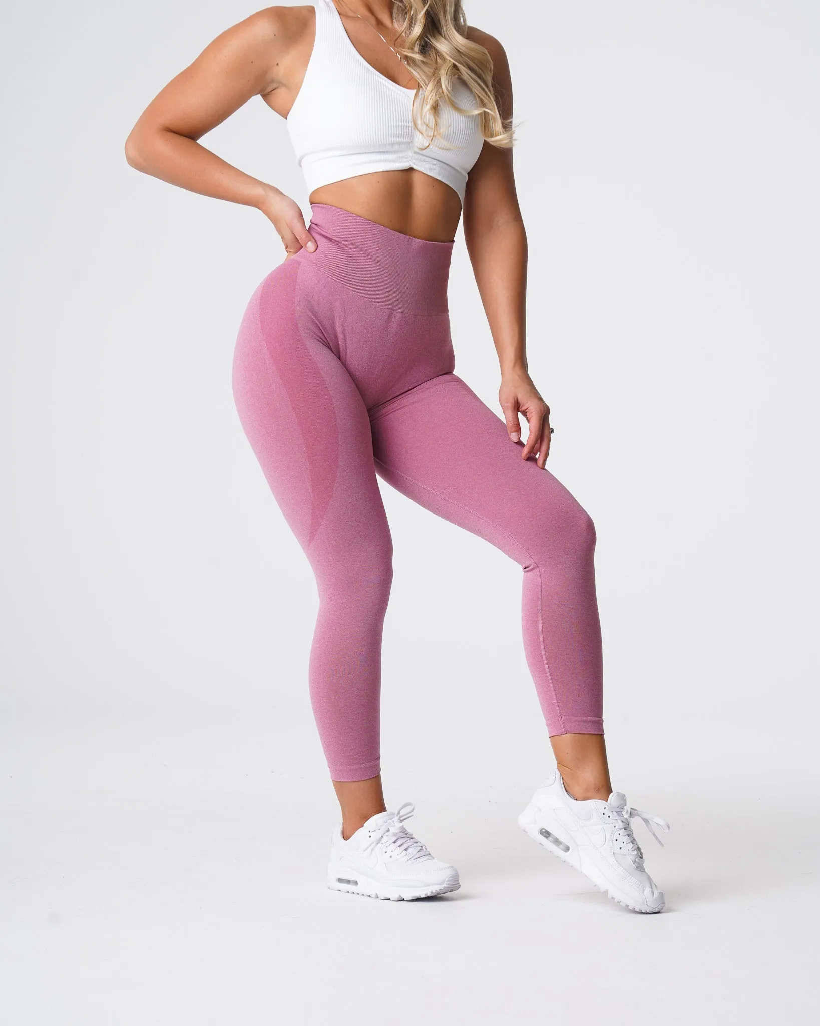 Pastel Pink Contour Seamless Leggings