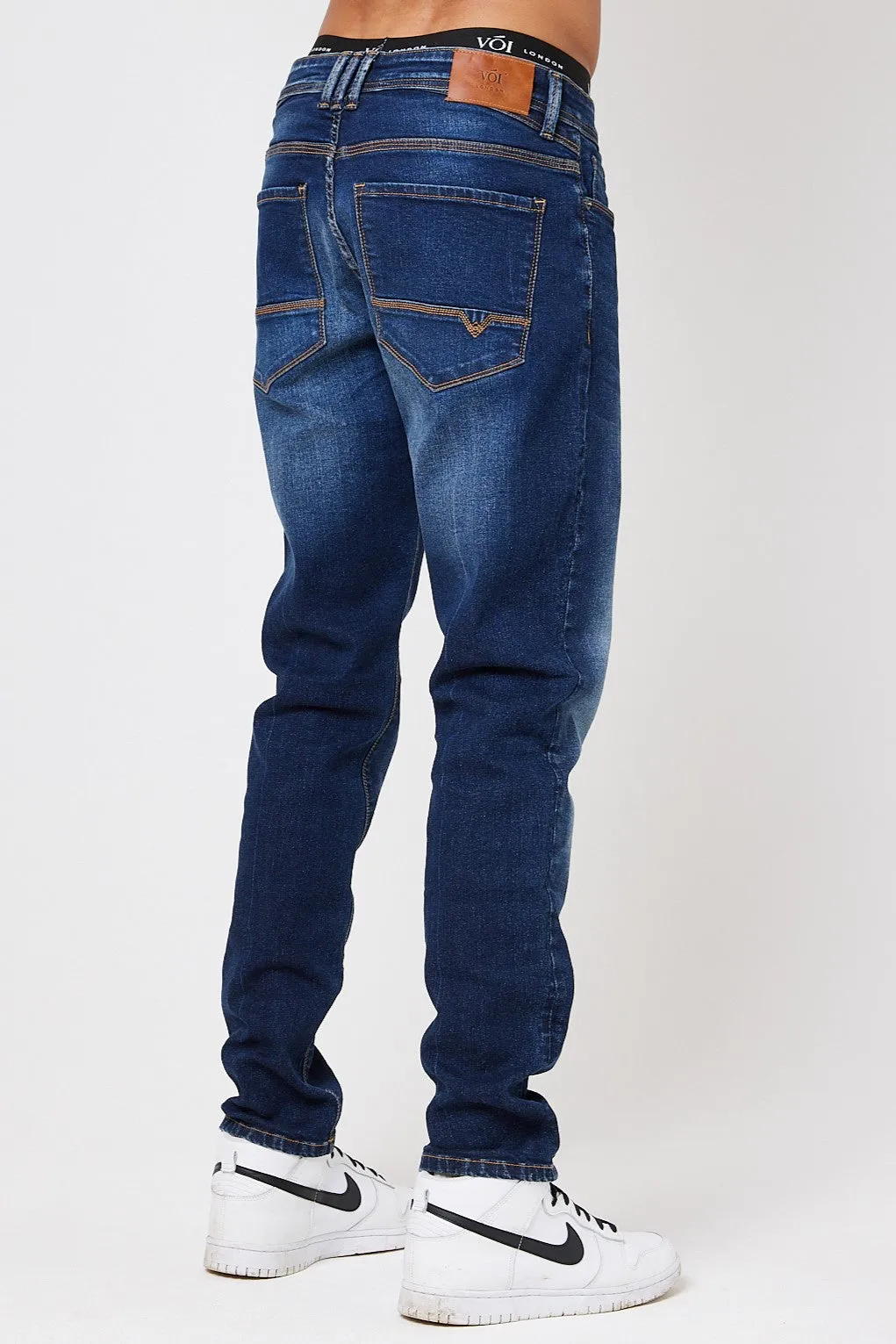 Richmond Tapered Jeans - Dark Blue