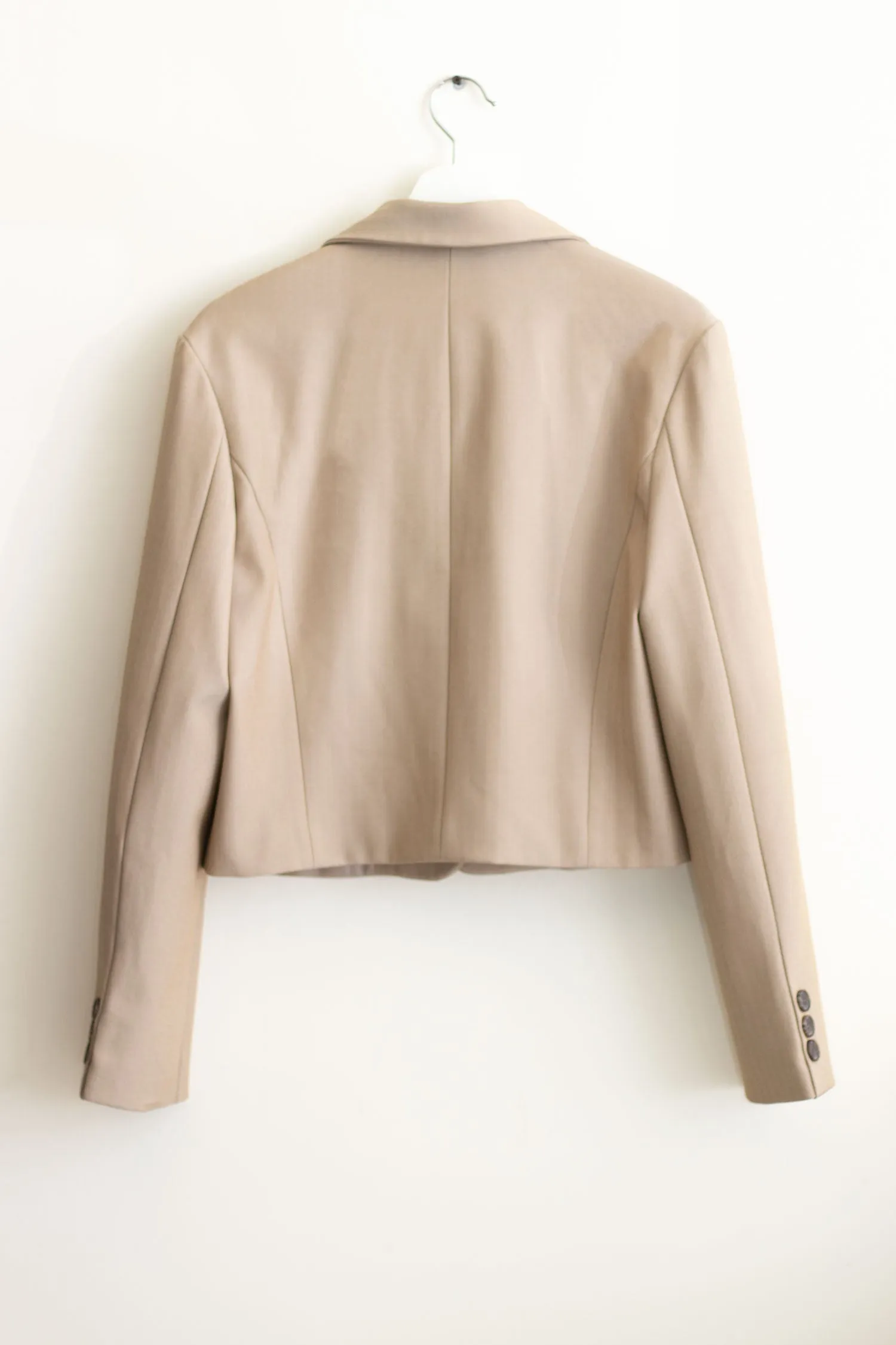 Single Button Blazer in Beige