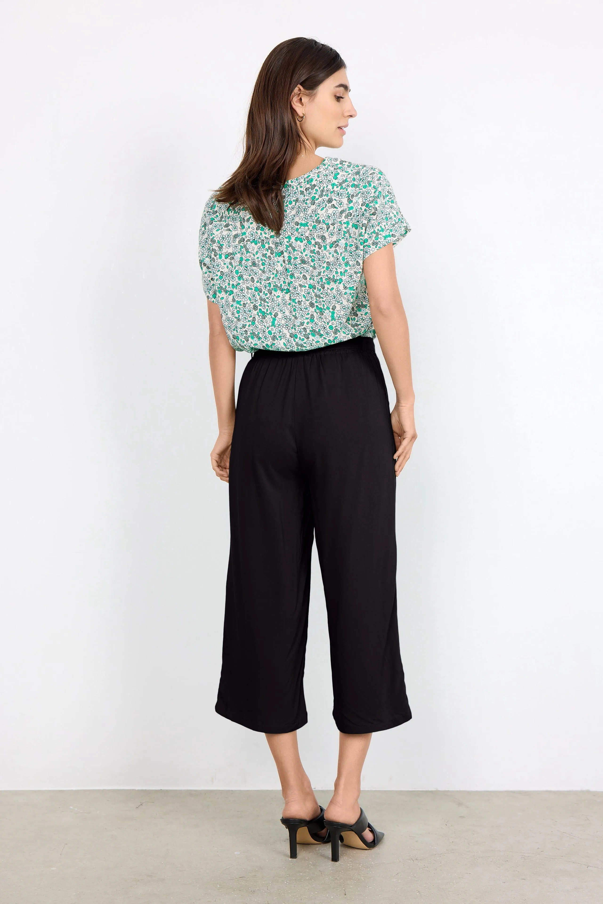 Soya Concept Cropped Trousers Black