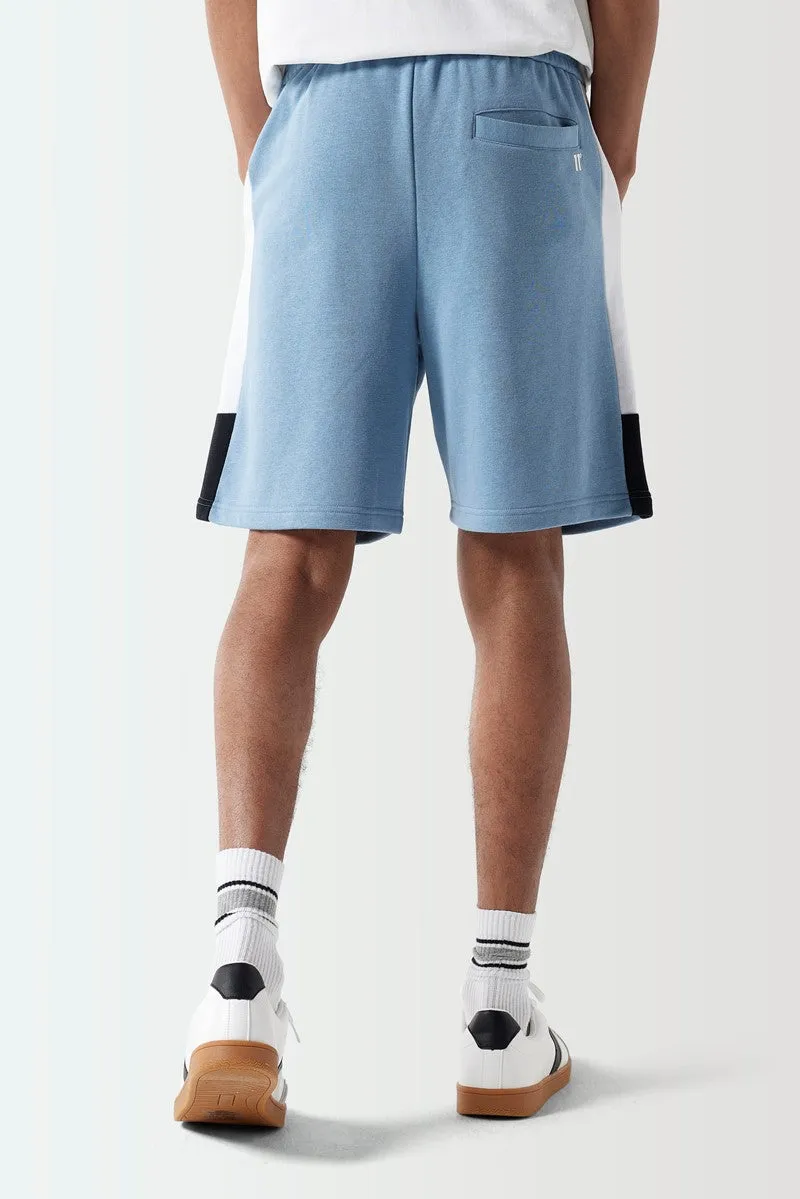 Triple Panel Sweat Shorts - Shadow Blue / White / Black