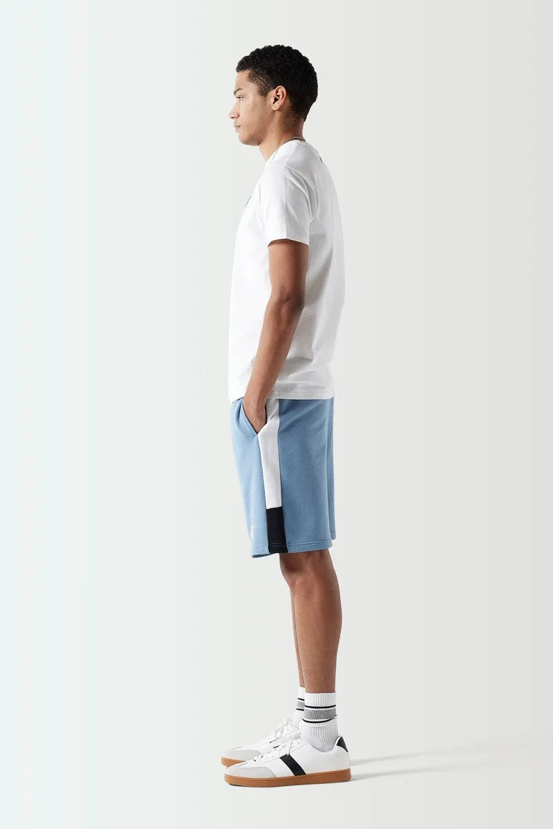 Triple Panel Sweat Shorts - Shadow Blue / White / Black