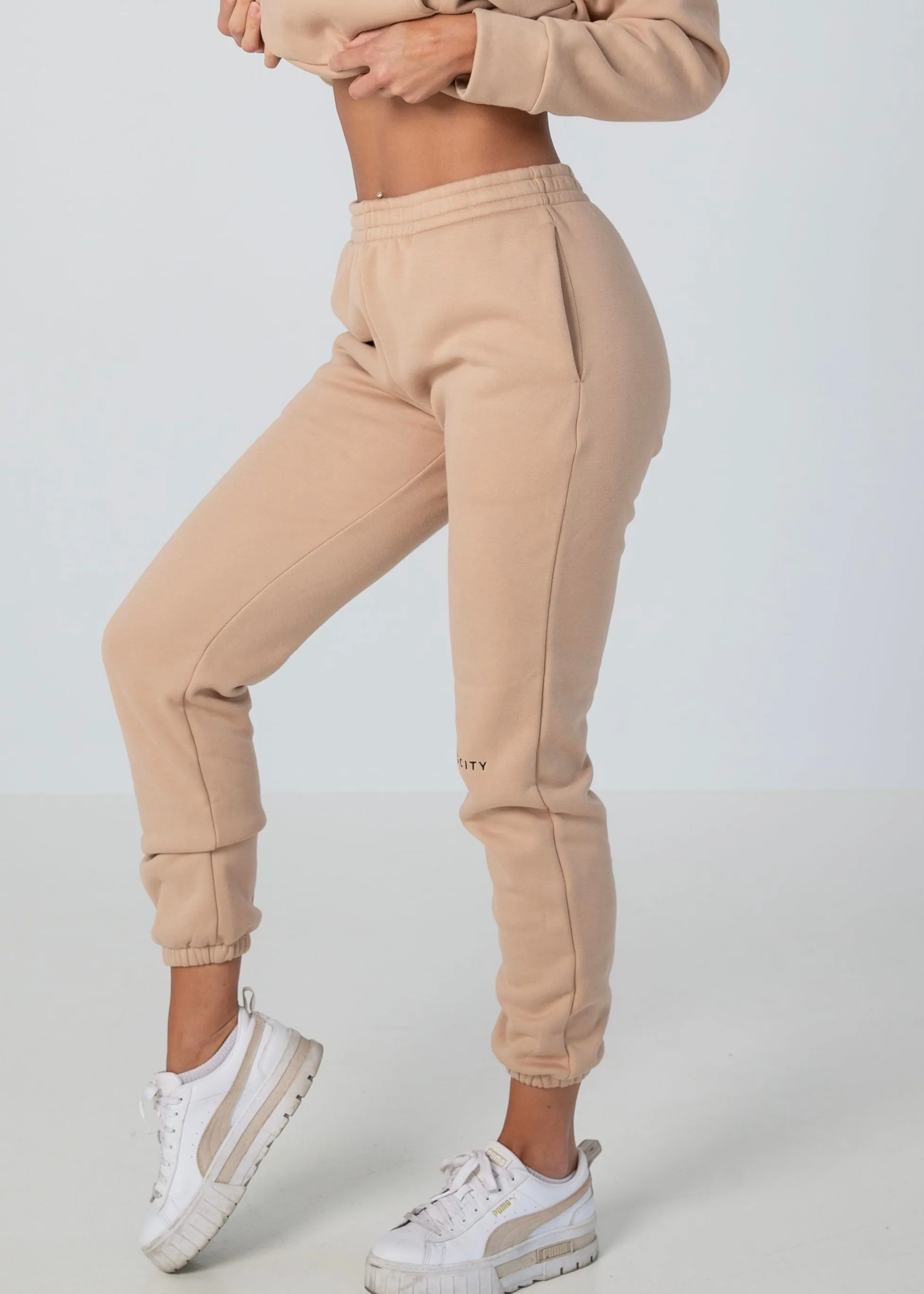 UNISEX TRACK PANTS - BEIGE