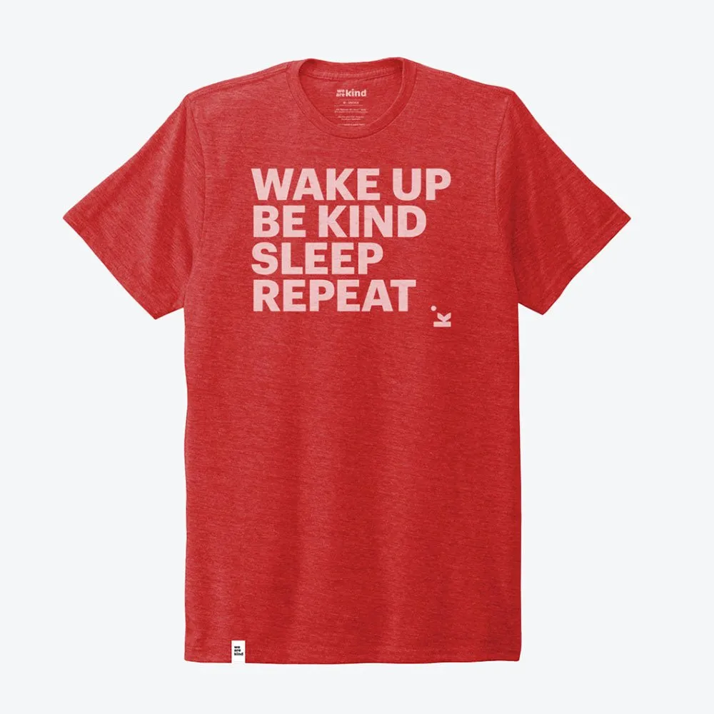 Wake Up Be Kind Unisex T-Shirt - Red (WAK Logo)