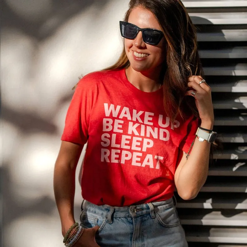 Wake Up Be Kind Unisex T-Shirt - Red (WAK Logo)