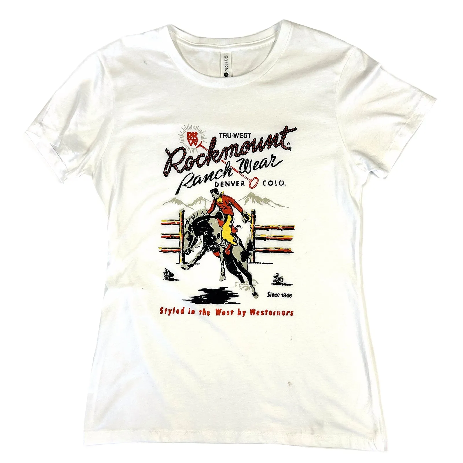 Women's White Rockmount Bronc Western T-Shirt